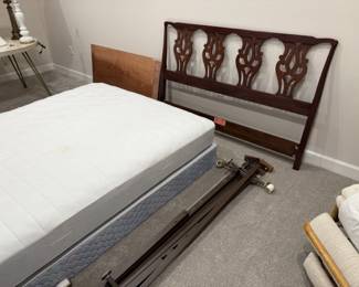 $40 carved wood headboard, $60 for full set w/ hb