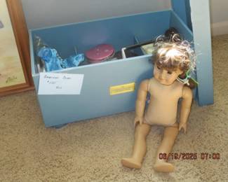 American girl doll and trunk full of her clothes