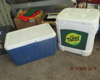 Coleman Ice Cube and Coleman coolers