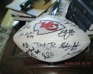 KC Chiefs autographed football
