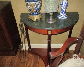 Marble top entry table