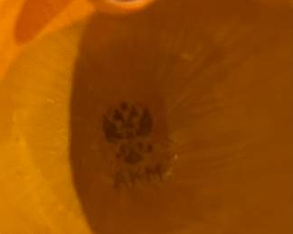 AKM markings inside egg trinket box