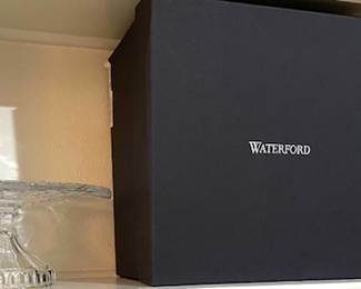 Waterford Cake Plan with original box and Biscuit Jar