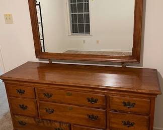 Dresser, solid wood, with matching night stand