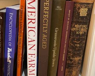 We have a few books inside, but you will find most outside in the White Cubed Storage unit.
