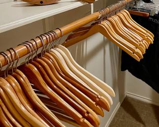 Fantastic wooden hangers, shoe stretcher