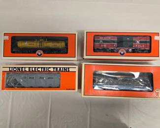 2 LionelGreatNorthern4DieCastFreightCarsTankHopperLogCar
