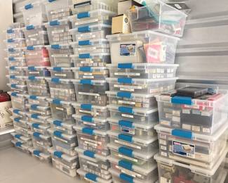 78 MassiveMixedModelTrainCollectioninClearPlasticStorageBins