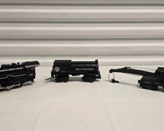 7 Lionel080SteamEngineGreatNorthernTenderCraneCar