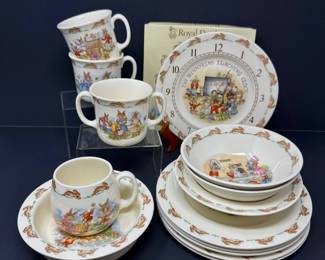 44 VintageRoyalDoultonBunnykinsChinaSet1936StorybookDesigns