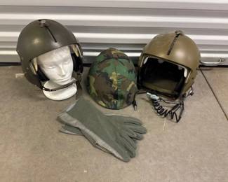 59 GentexODGreenFlightHelmetMilitaryHelmetGloves