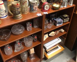 set of bookshelves