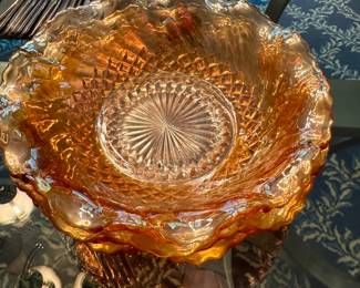 Anchor, hocking, carnival glass bowls