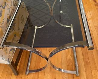 Mid Century Glass Side Table