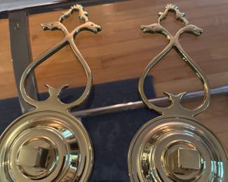 Pair (2) Vintage Williamsburg Virginia Metalcrafters Brass Candle Wall