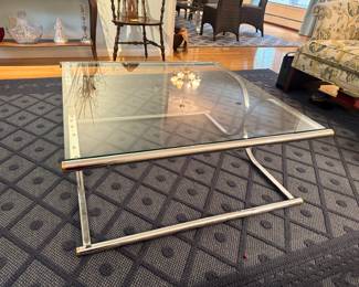Mid Century Glass Coffee Table