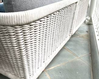 90. Paola Lenti Rope Woven Sofa on Teak Base (75" x 37" x 26")