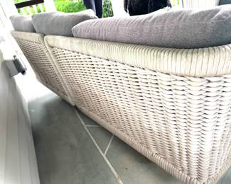 90. Paola Lenti Rope Woven Sofa on Teak Base (75" x 37" x 26")