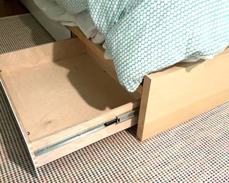 150. Queen Platform Bed with Six Storage Drawers