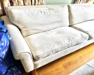 57. Down 2 Cushion Linen Sofa (92" x 31" x 28")
