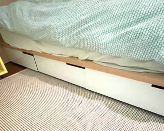 150. Queen Platform Bed with Six Storage Drawers