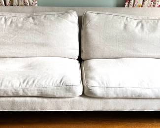 57. Down 2 Cushion Linen Sofa (92" x 31" x 28")