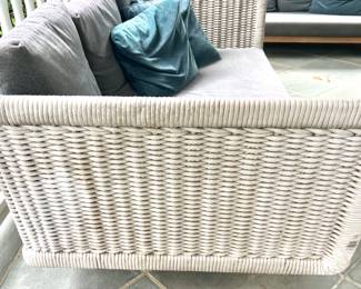 90. Paola Lenti Rope Woven Sofa on Teak Base (75" x 37" x 26")