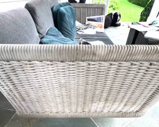 90. Paola Lenti Rope Woven Sofa on Teak Base (75" x 37" x 26")