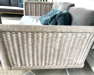 90. Paola Lenti Rope Woven Sofa on Teak Base (75" x 37" x 26")