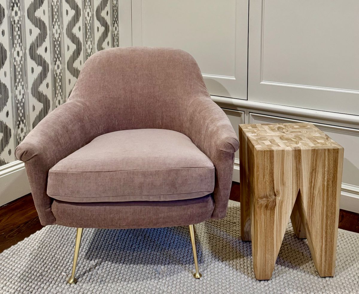 West Elm Armchair & Reclaimed Wood Side Table