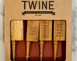 New Twine Wooden Cheese Markers