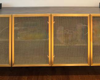 CB2 Trace Brass Wire Mesh Credenza