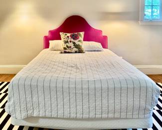 Custom Upholstered Queen Velvet Headboard