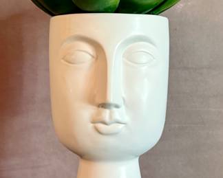 Truu Design Modern Planter with Faux Succulent