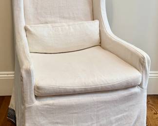 Custom Upholstered Slip Covered Armchair