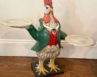 Signed Bill Huebbe Butler Rooster