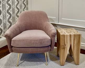 West Elm Phoebe Armchair & Reclaimed Wood Side Table