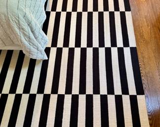 Black & White Striped Rug