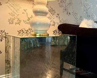 Smokey Modern Mirrored Side Tables