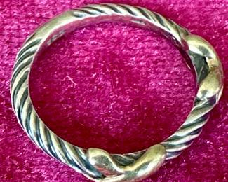 David Yurman Sterling & 18K Gold Ring