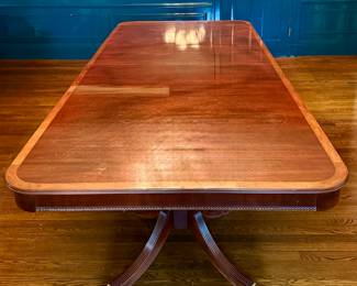 Mahogany Dining Table, Double Pedestal