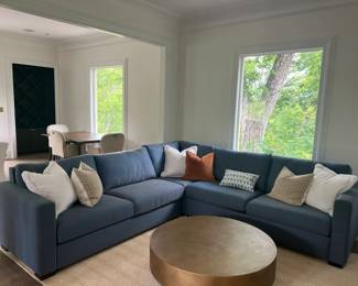 Room + Board Blue Sleeper Sofa