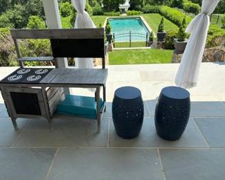 Decorative Outdoor Side Tables + Play Kitchen