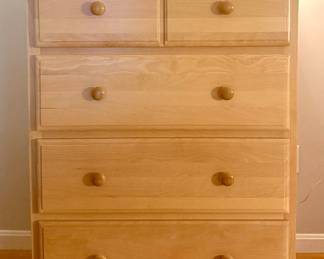5-Drawer Blonde Wood Bureau