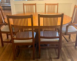 Kitchen Table and 6 Mission Style Chairs