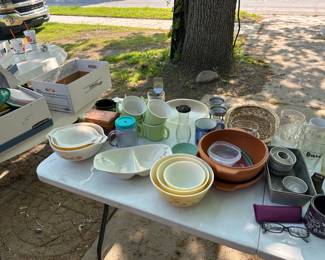 Pyrex and fire king and Tupperware oh my