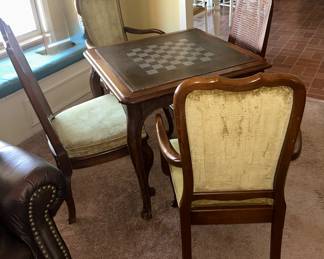 Game table and chairs