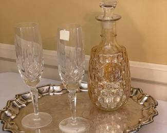 Champagne glasses are sold