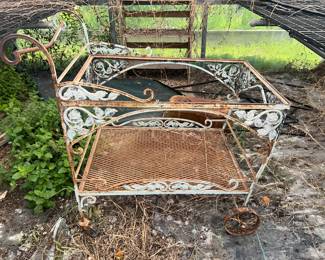 Iron tea cart