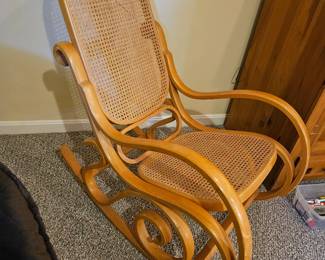 Rocking Chair with cane backing 